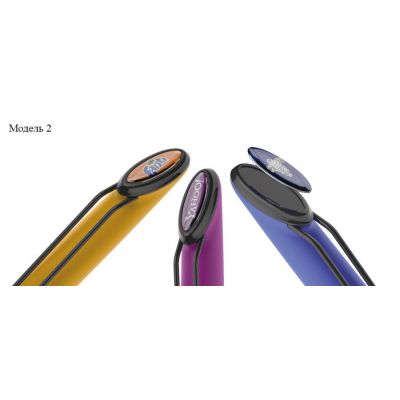 Ручки с полимерной наклейкой, пластиковые с логотипом-2