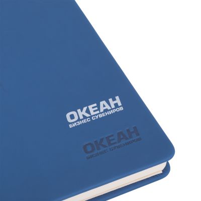 Ежедневник недатированный Милан, А5, покрытие soft touch, синий-5