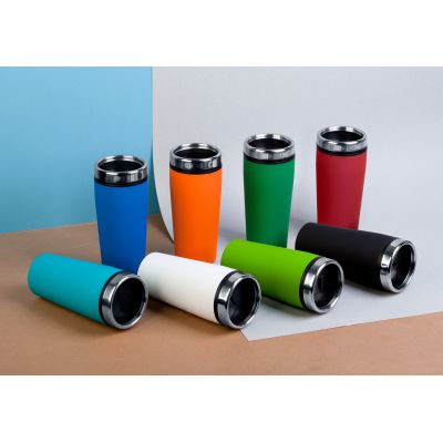 Термостакан Европа 500 мл, покрытие пудра, белый-4