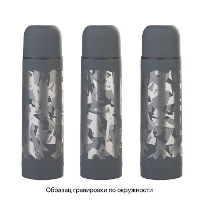 Термос Крит 500 мл, покрытие soft touch, серый-2
