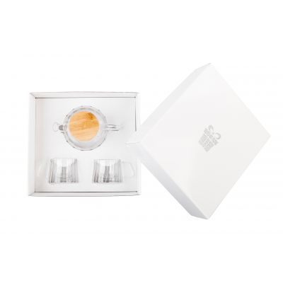 Набор подарочный Чайные традиции чайник, 2 кружки, прозрачный-2