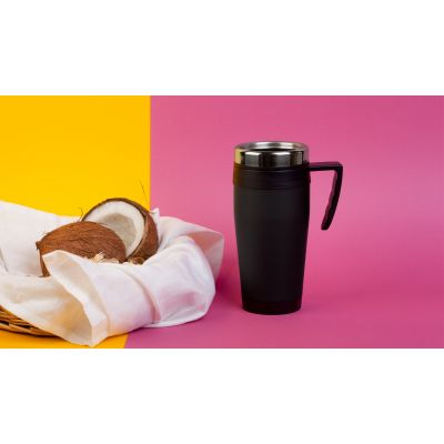 Термокружка Австралия 400 мл, покрытие soft touch, черный-1