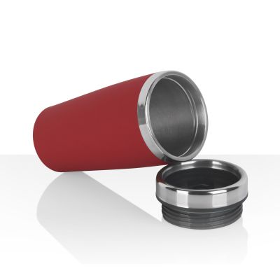 Термостакан Эльбрус 400 мл, покрытие soft touch, красный-3