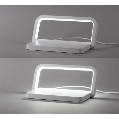 Лампа складная Smart Light с беспроводным (10W) зарядным устройством и подставкой для смартфона, белый-3