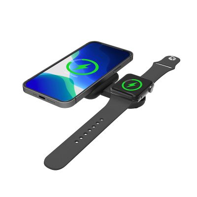 Складная беспроводная (15W) зарядная станция I-Fold для смартфона, часов/наушников, черный-0