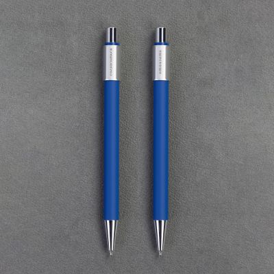 Ручка шариковая Spin с 6ти-гранным спиннером, покрытие soft touch, темно-синий-2