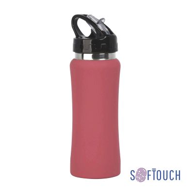 Бутылка для воды Индиана 600 мл, покрытие soft touch, красный-0