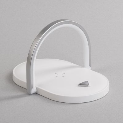 Лампа складная с беспроводным (15W) зарядным устройством Sky Light, белый с серым-0