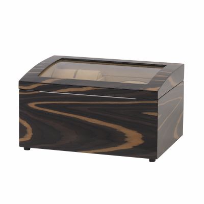 Шкатулка деревянная для часов с подзаводом, коричневый-1