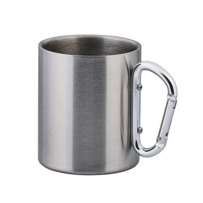 Кружка с карабином Огайо 300 мл, серебристый-0