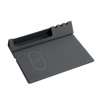 Настольная складная подставка Cool Desk с беспроводным (10W) зарядным устройством и ковриком для мыши, темно-серый