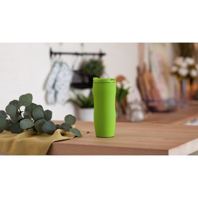 Термостакан Монтана 400 мл, покрытие soft touch, зеленое яблоко-1