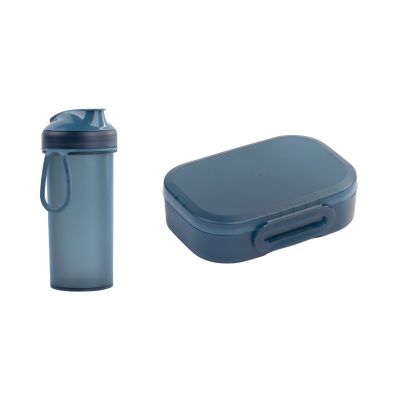 Набор Eat&Drink box: бутылка, ланч-бокс, синий-0