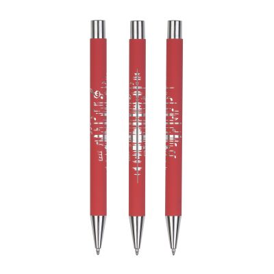 Ручка шариковая Aurora, покрытие soft touch, красный-4