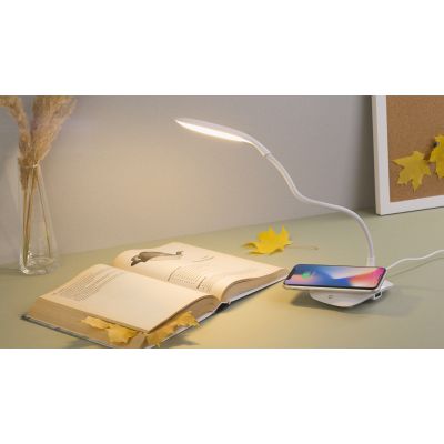 Лампа с беспроводным зарядным устройством Spotlight, белый-1