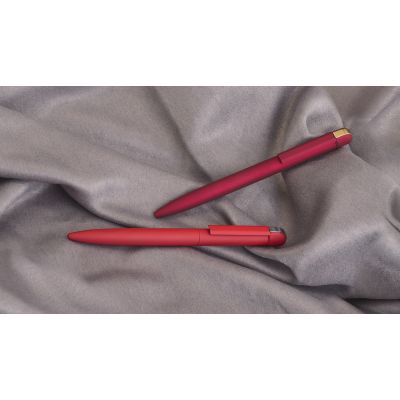 Ручка шариковая Jupiter, покрытие soft touch, бордовый с золотом-1