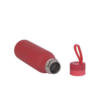 Бутылка для воды Фитнес 700 мл, покрытие soft touch, красный-3