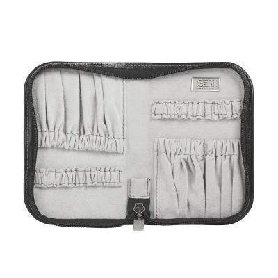 Чехол для хранения часов дорожный, для 4 часов, кожаный, черный-1