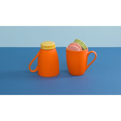 Кружка Trend, покрытие soft touch, оранжевый-1