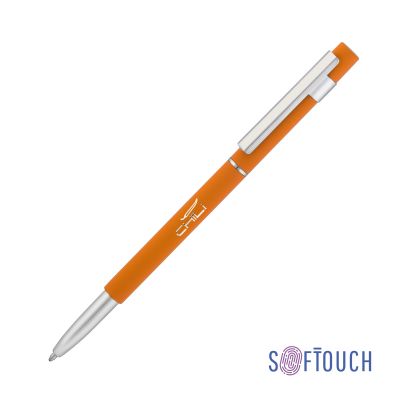 Ручка шариковая Star, покрытие soft touch, оранжевый-0