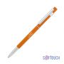 Ручка шариковая Star, розовый, покрытие soft touch#, оранжевый