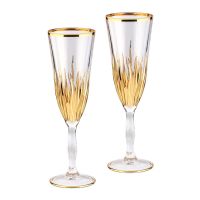 Набор для шампанского, 6 фужеров, золотистый
