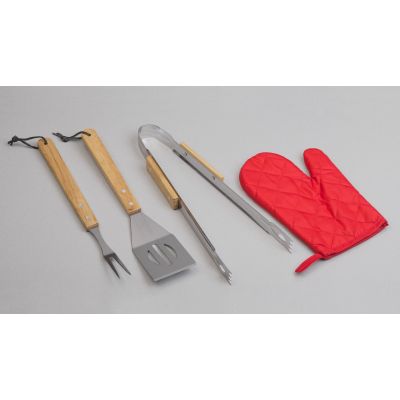 Органайзер с приборами для барбекю Шеф-повар, черный-2