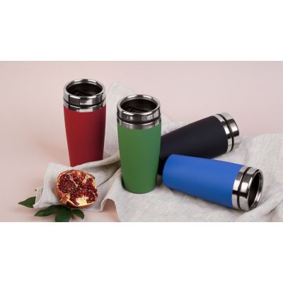 Термостакан Эльбрус 400 мл, покрытие soft touch, красный-2