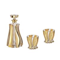 Набор для виски, графин, 6 стаканов, золотистый