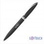 Ручка шариковая Rocket, покрытие soft touch, черный