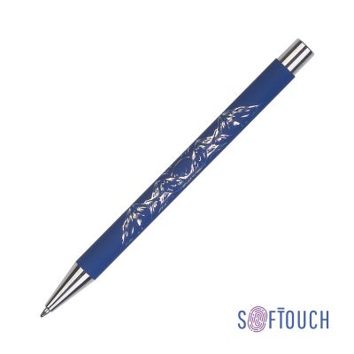 Ручка шариковая Aurora, покрытие soft touch, темно-синий-0