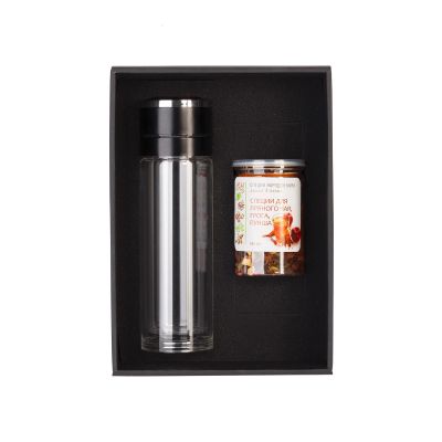 Набор подарочный Pleasure: термос Press, специи, черный-0