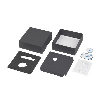 Набор автомобильное зарядное устройство Slam + магнитный держатель для телефона Allo в футляре, черный, покрытие soft touch, черный-4