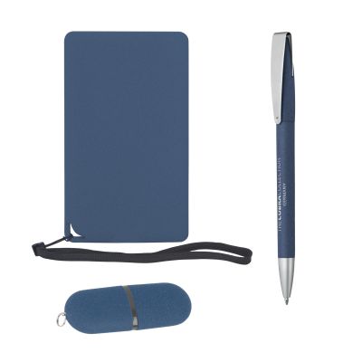 Набор Камень на 3 предмета, 4000 mAh /16Gb, с покрытием soft grip, темно-синий-1