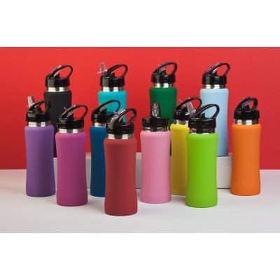 Бутылка для воды Индиана 600 мл, покрытие soft touch, желтый-2