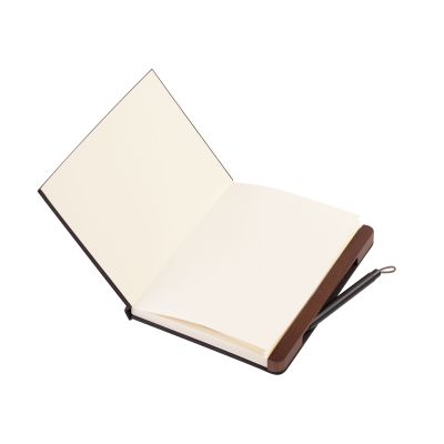 Блокнот Wood с ручкой в ореховом магнитном пенале, черный-1