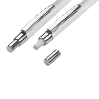 Карандаш механический Ray, покрытие soft touch, белый-4