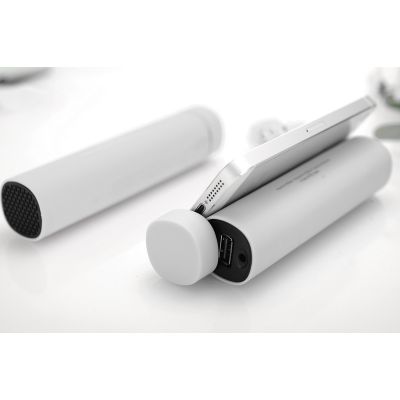 Колонка с зарядным устройством Пионер, белый-3