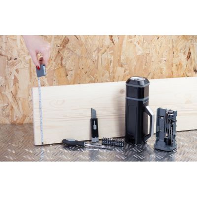 Набор инструментов Expert с фонарем, черный с серым-1