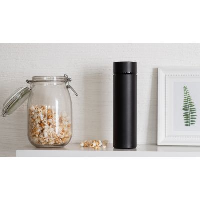 Термос Бостон 500 мл с индикацией температуры, пудра, черный-1