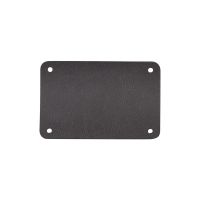 Шильд 4х6 см имитация кожи, темно-серый