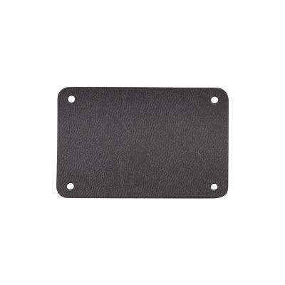 Шильд 4х6 см имитация кожи, темно-серый-0