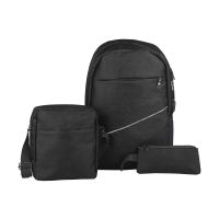 Набор TRIO 3в1: рюкзак, сумка, несессер, черный