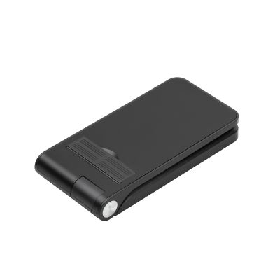 Складная беспроводная (15W) зарядная станция Clap с подсветкой логотипа и подставкой для смартфона, черный-5