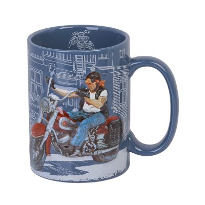 Кружка Байкер, синий-0