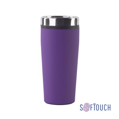Термостакан Европа 500 мл, покрытие soft touch, фиолетовый-0