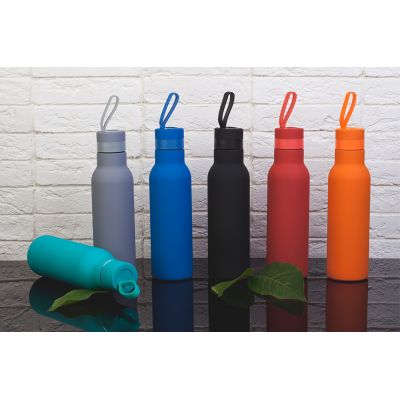 Бутылка для воды Фитнес 700 мл, покрытие soft touch, синий-2