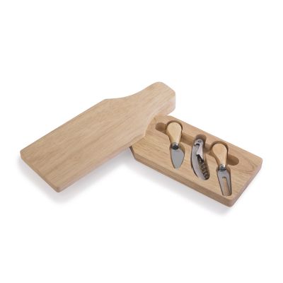 Набор для сыра и вина Gourmet в футляре, натуральный-0