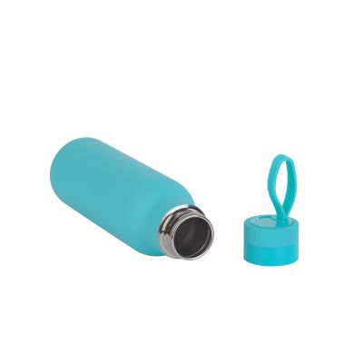 Бутылка для воды Фитнес 700 мл, покрытие soft touch, бирюзовый-3