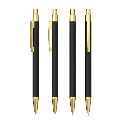 Карандаш механический Ray, покрытие soft touch, черный с золотом-2